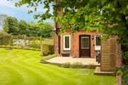 Step out of the back door onto the decking.