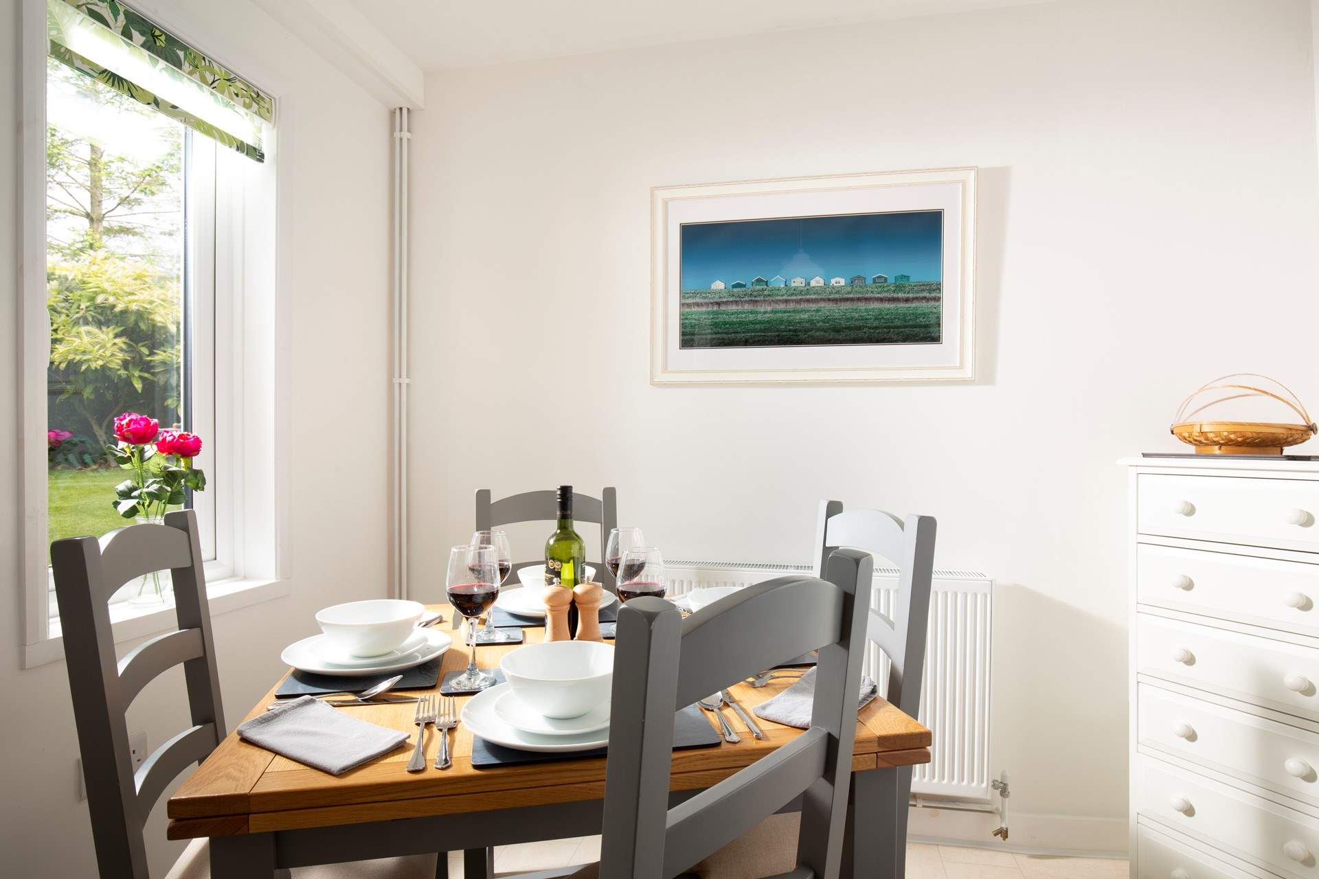 Enjoy supper together whilst looking out over the garden.
