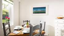 Enjoy supper together whilst looking out over the garden.