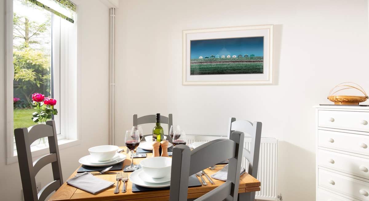 Enjoy supper together whilst looking out over the garden.