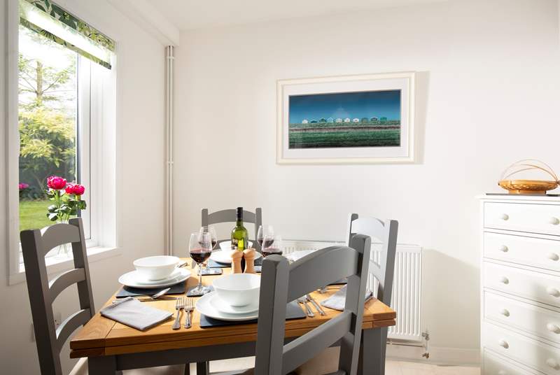 Enjoy supper together whilst looking out over the garden.