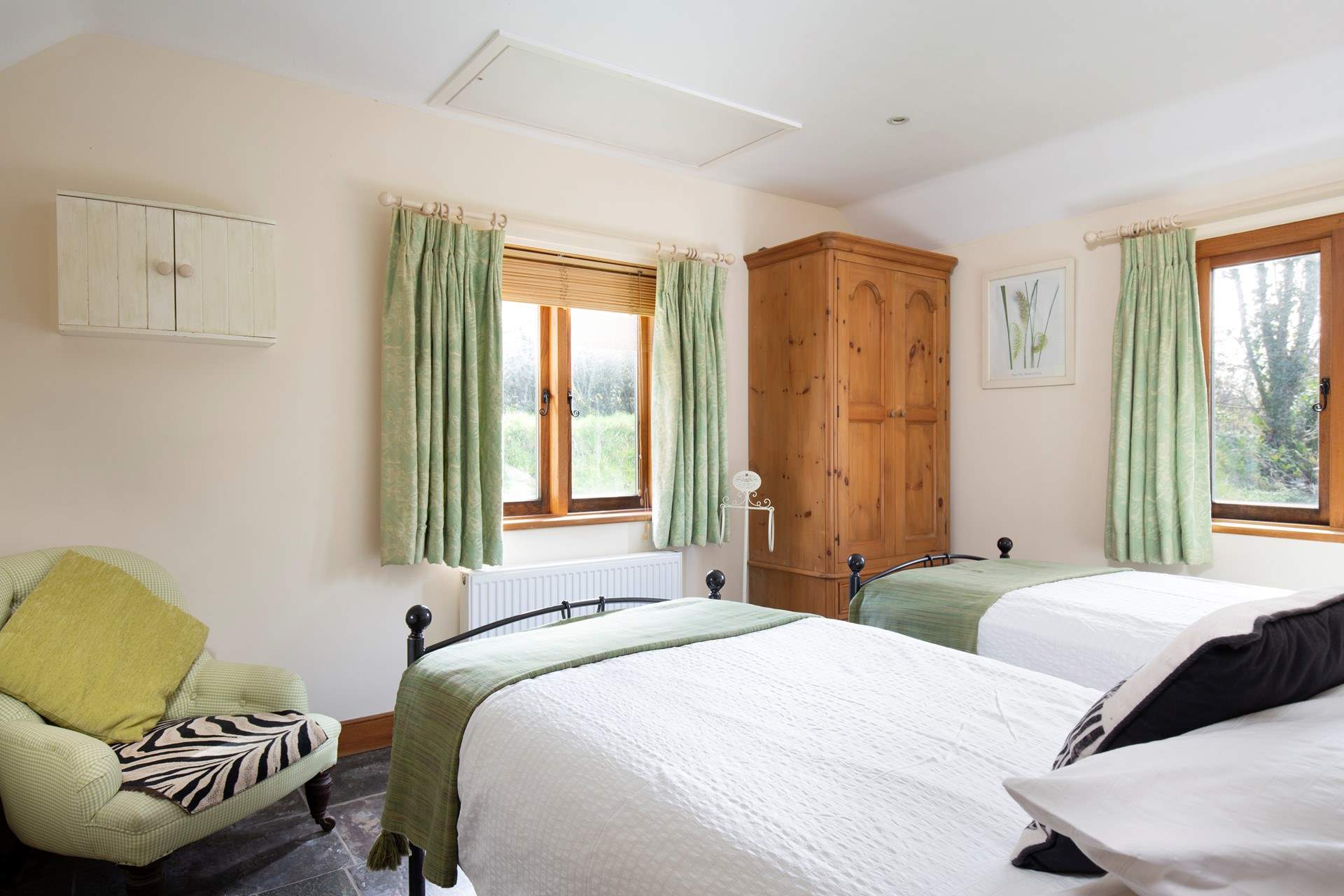 With views to the garden.