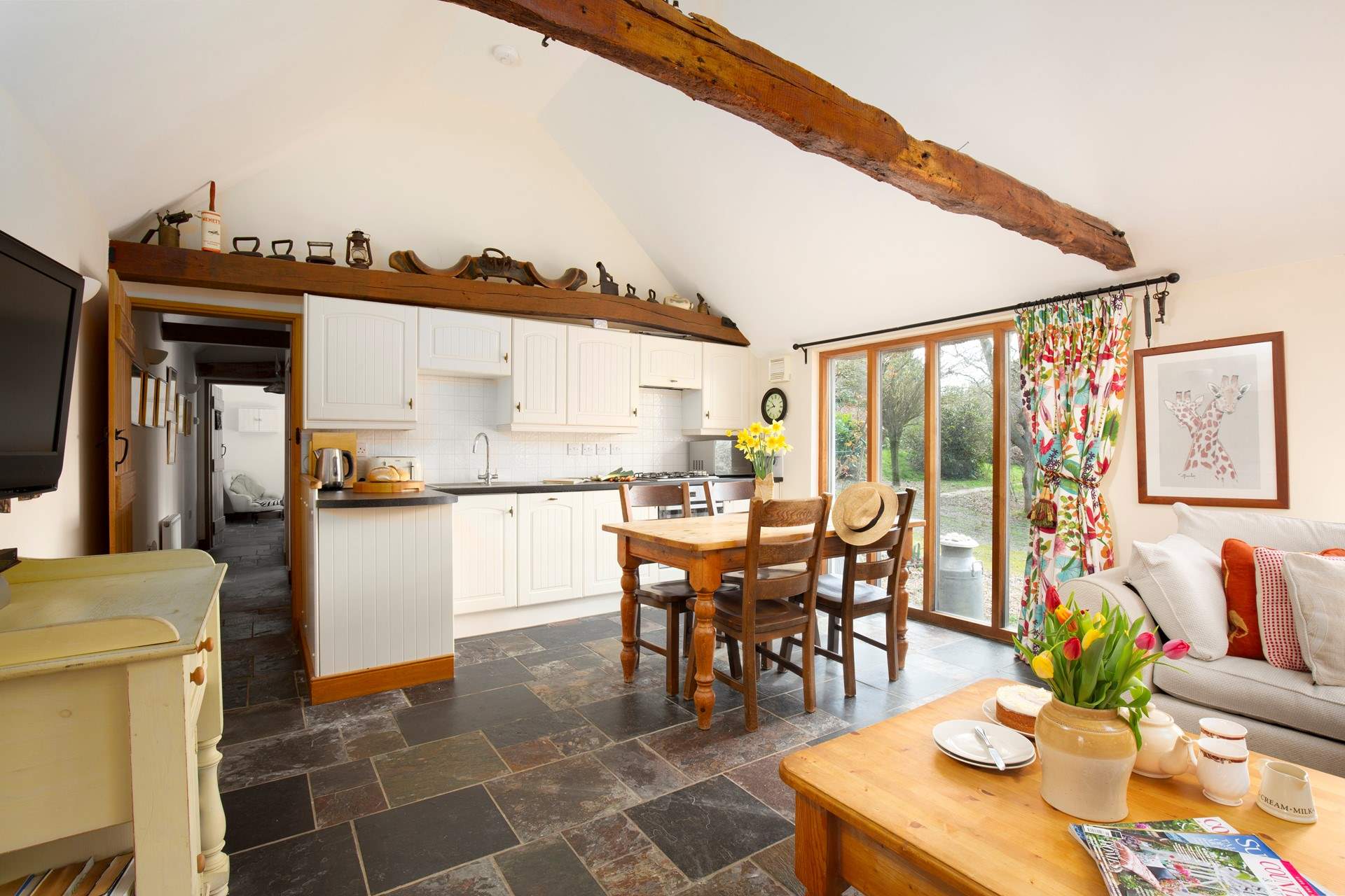 The open plan living area is a sociable space.