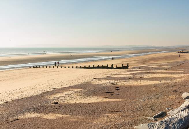 Visit the golden sands and sand dunes at Camber Sands.