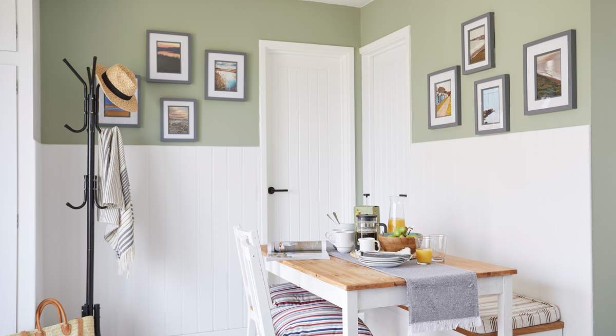 Catch up at mealtimes around the dining table in the open plan living space.