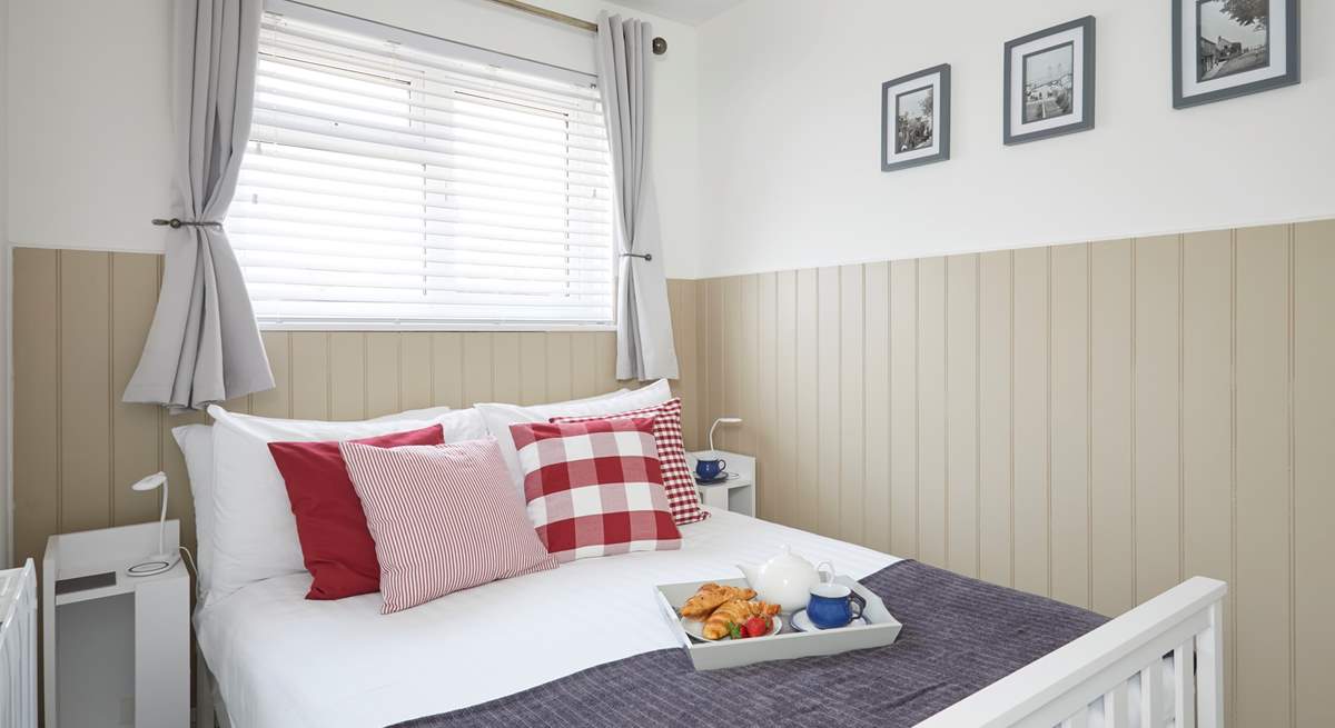 The cosy double room for a good nights sleep.