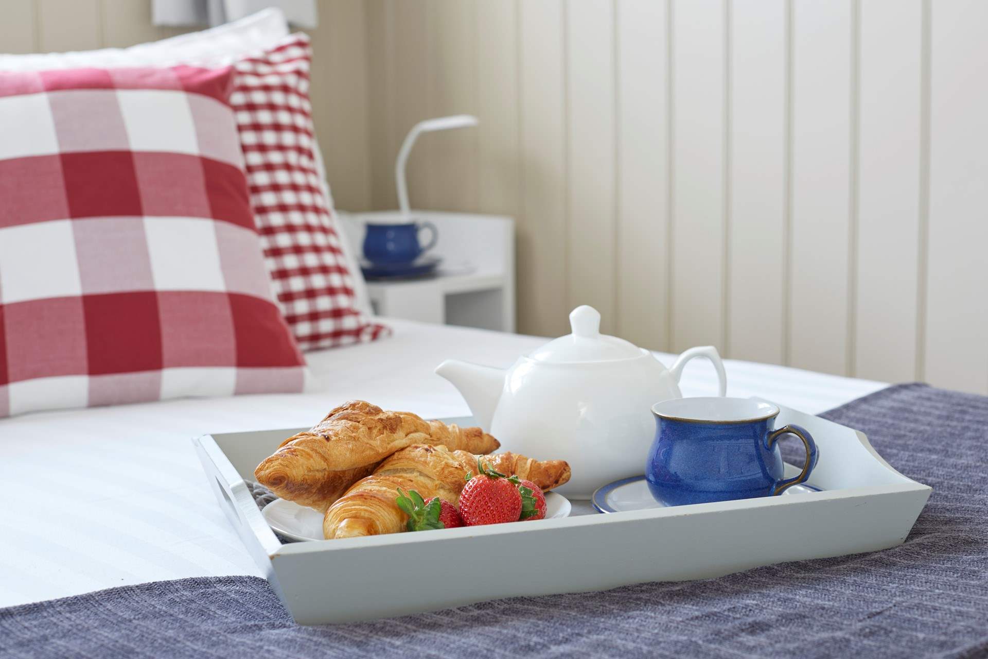 Breakfast in bed? Why not, you are on holiday!