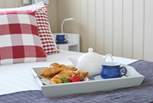 Breakfast in bed? Why not, you are on holiday!