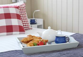 Breakfast in bed? Why not, you are on holiday!