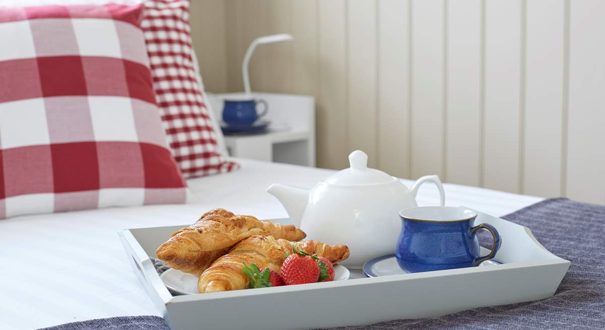 Breakfast in bed? Why not, you are on holiday!
