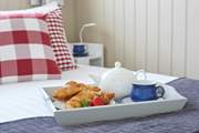 Breakfast in bed? Why not, you are on holiday!