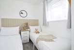 The twin bedroom is perfect for children. 