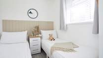 The twin bedroom is perfect for children. 