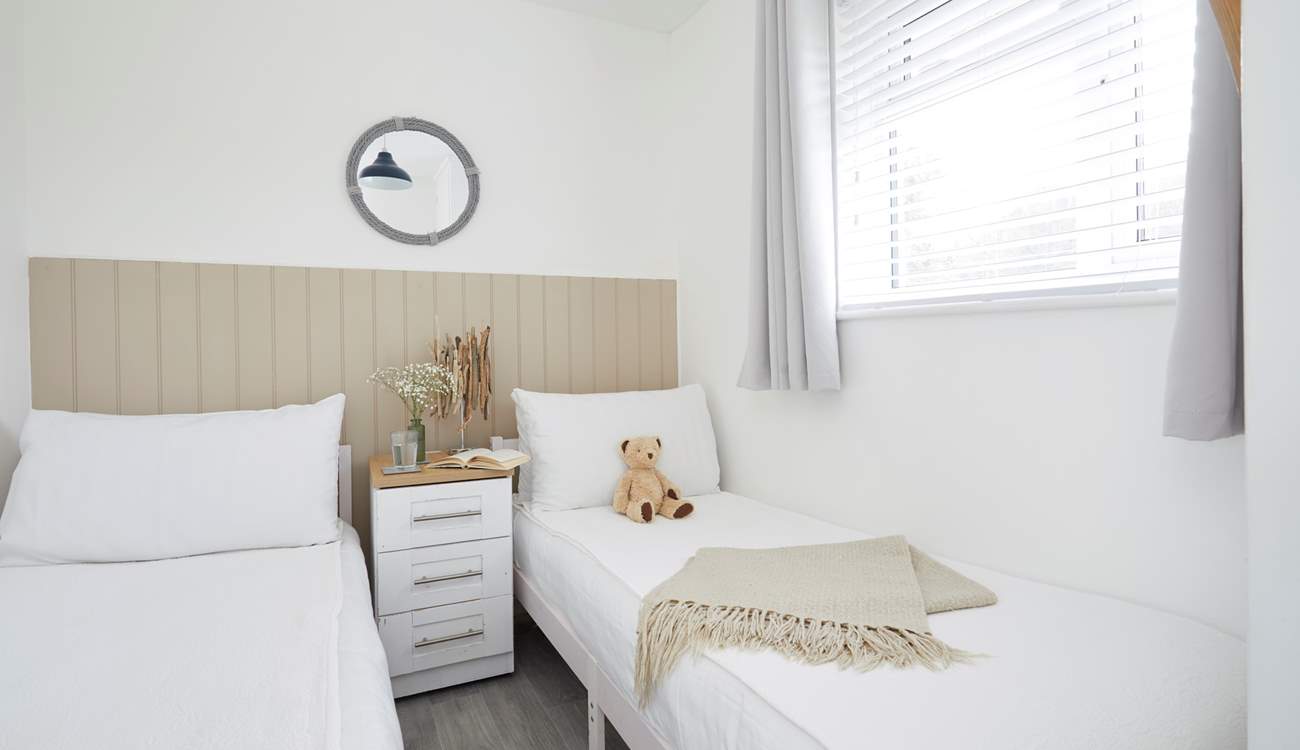 The twin bedroom is perfect for children. 