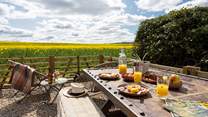 When the sun shines there's nowhere better for al fresco dining. 