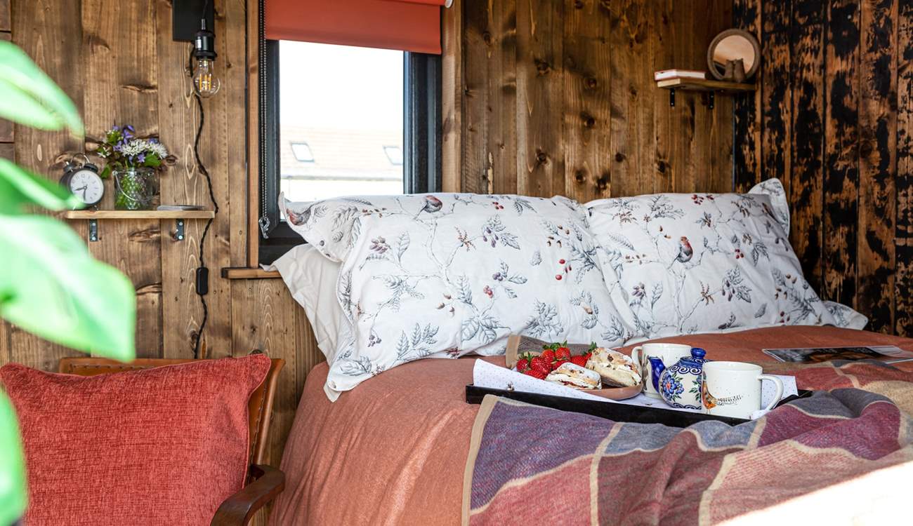 A dreamy night's sleep awaits. 