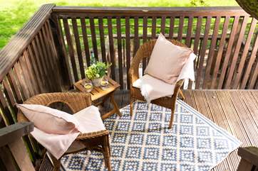 From the bedroom head down the steps to find the sweetest spot for an evening tipple.