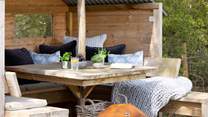 Stay snug beside the fire-pit and share stories until the stars appear... magical!