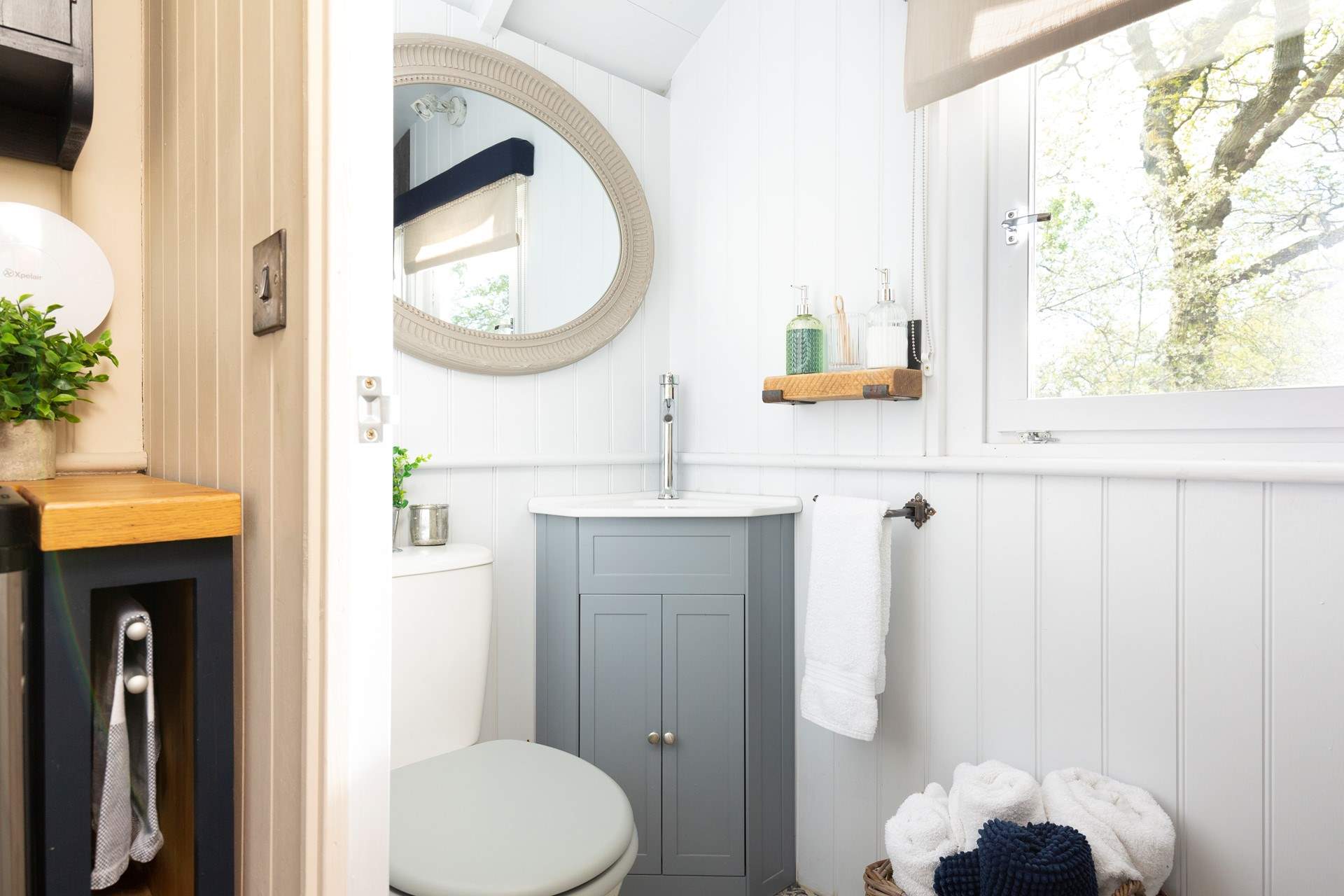 The sleek shower-room is great for freshening up after a day's adventures.