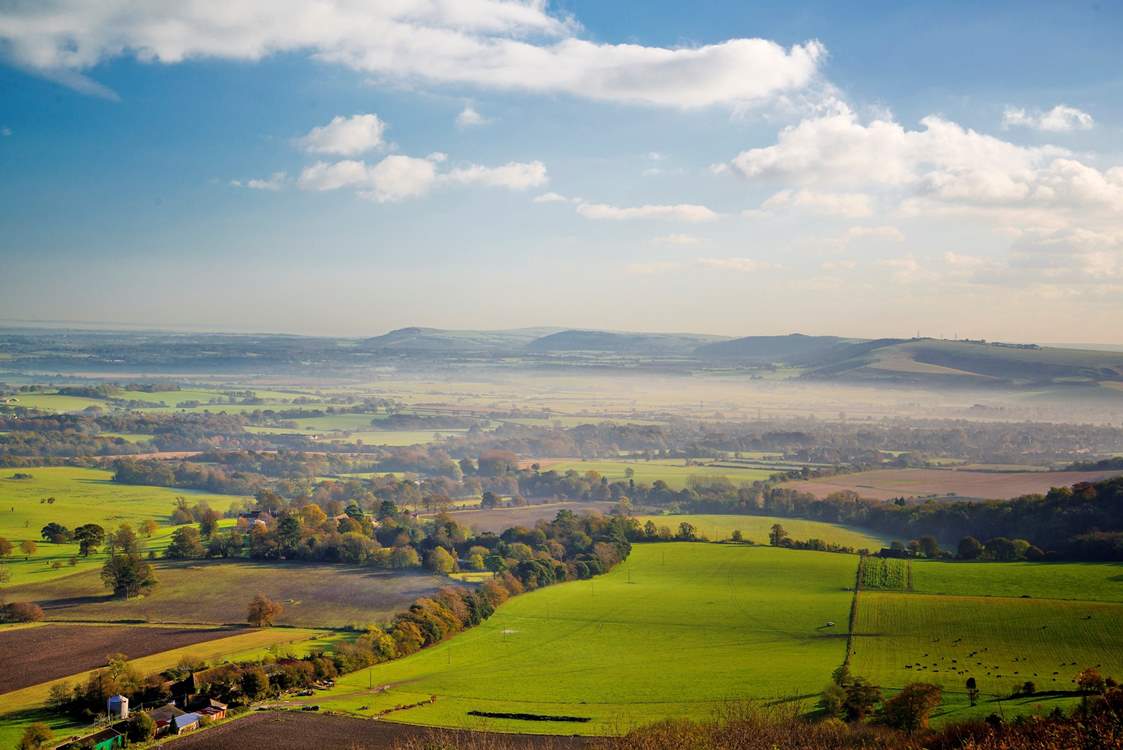 Magnificent views from Chanctonbury Ring, just 20 minutes away.