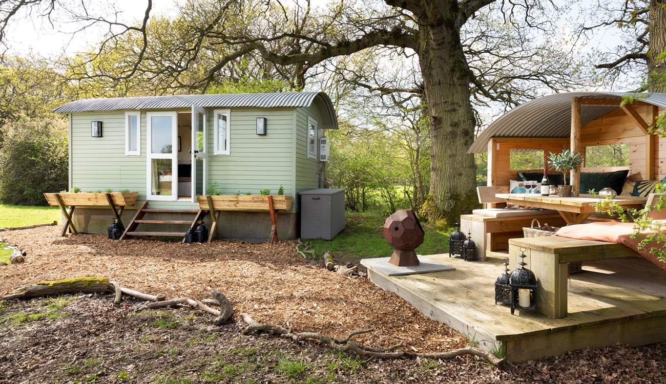 Light the quirky fire-pit and get snug with that special someone.