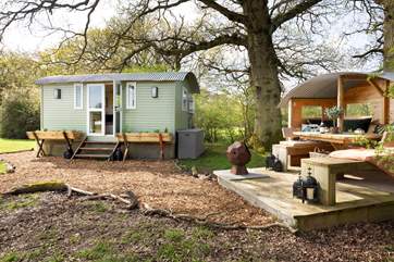 Light the quirky fire-pit and get snug with that special someone.