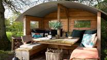 The unique outdoor seating area - sit back and admire pretty countryside vistas!