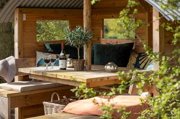 Then enjoy an afternoon tipple in the cosy dining pod!