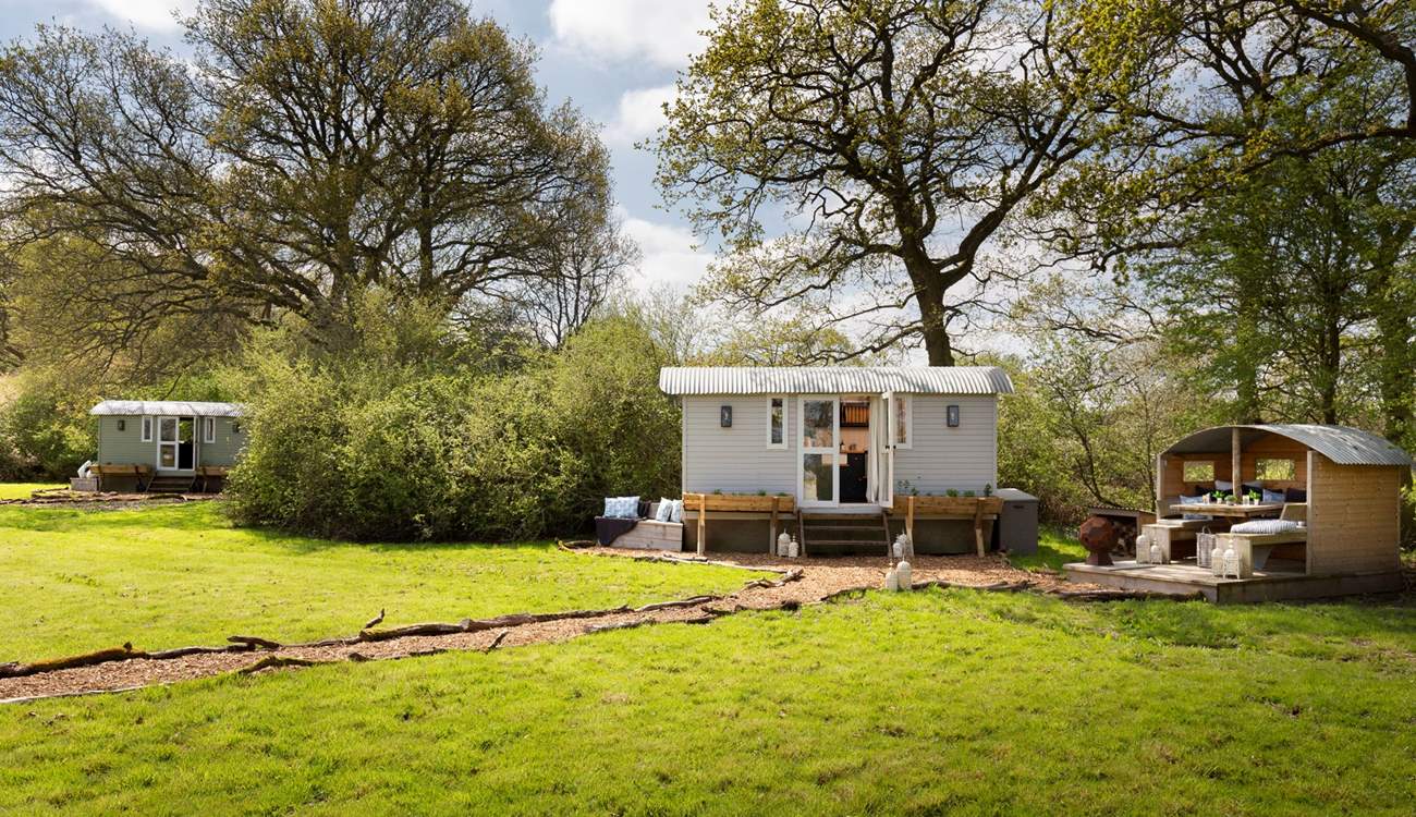 There is one other shepherd's hut on site. The perfect solution if you are wishing to get away with friends, but with your own private areas to enjoy. 