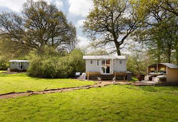 There is one other shepherd's hut on site. The perfect solution if you are wishing to get away with friends, but with your own private areas to enjoy. 