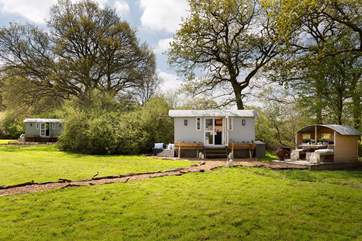 There is one other shepherd's hut on site. The perfect solution if you are wishing to get away with friends, but with your own private areas to enjoy.