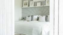Lighthouse bedroom has a 'zip and link' bed so can be made into twins or double.