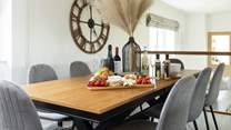 There's the large dining-table for all to gather around.