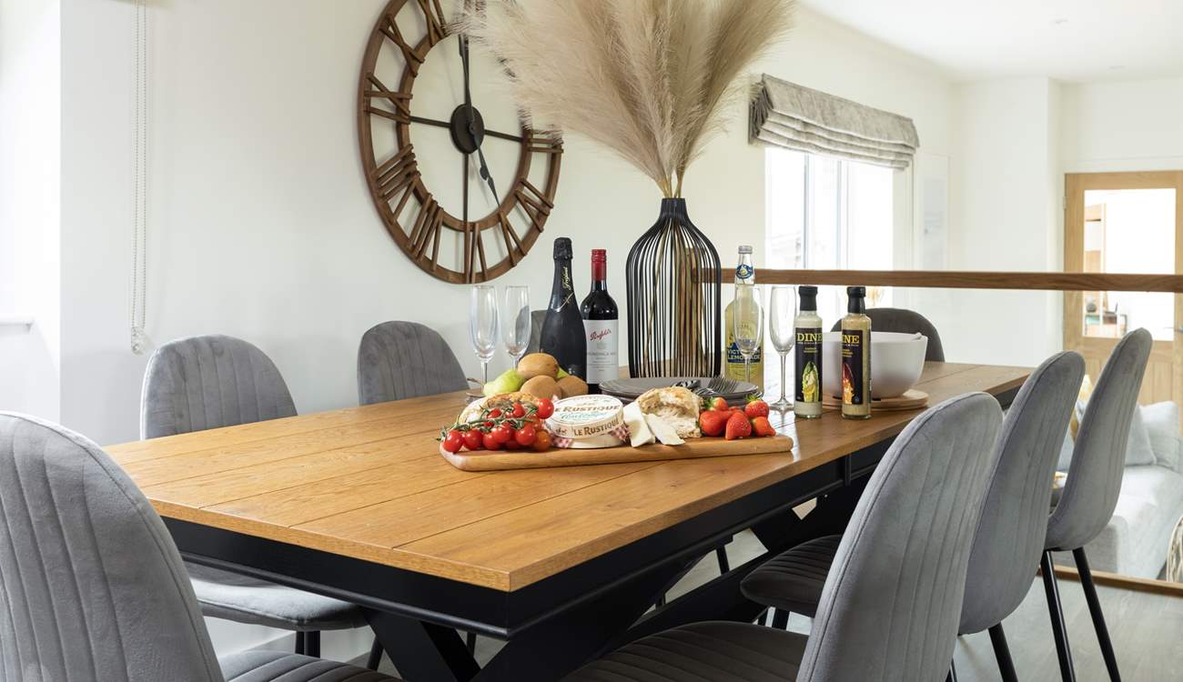 There's the large dining-table for all to gather around.