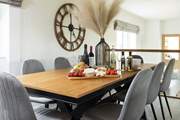 There's the large dining-table for all to gather around.
