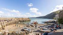 Stop for a pint at The Red Lion on the harbour in Clovelly.