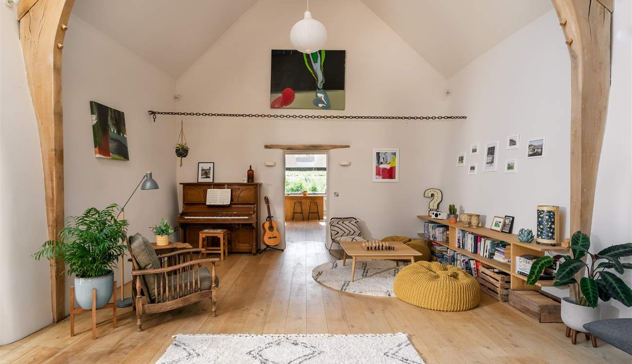 Looking through the games area to the kitchen.
