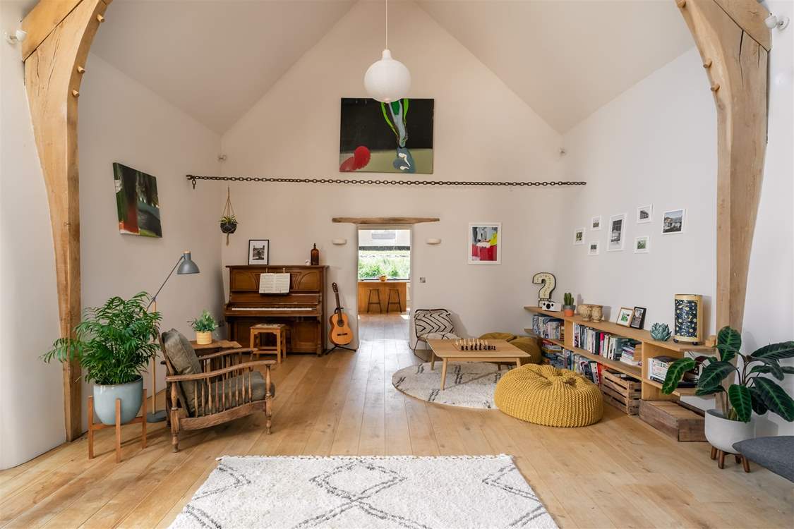 Looking through the games area to the kitchen.