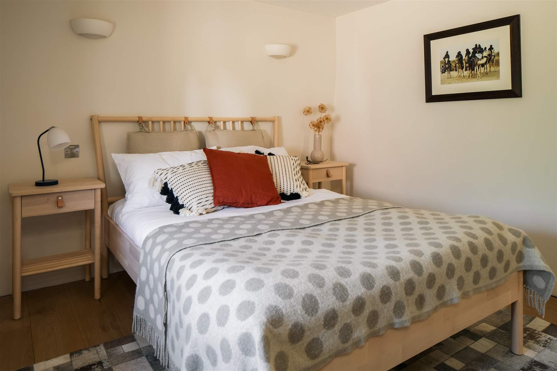 Bedroom one is cute and compact.