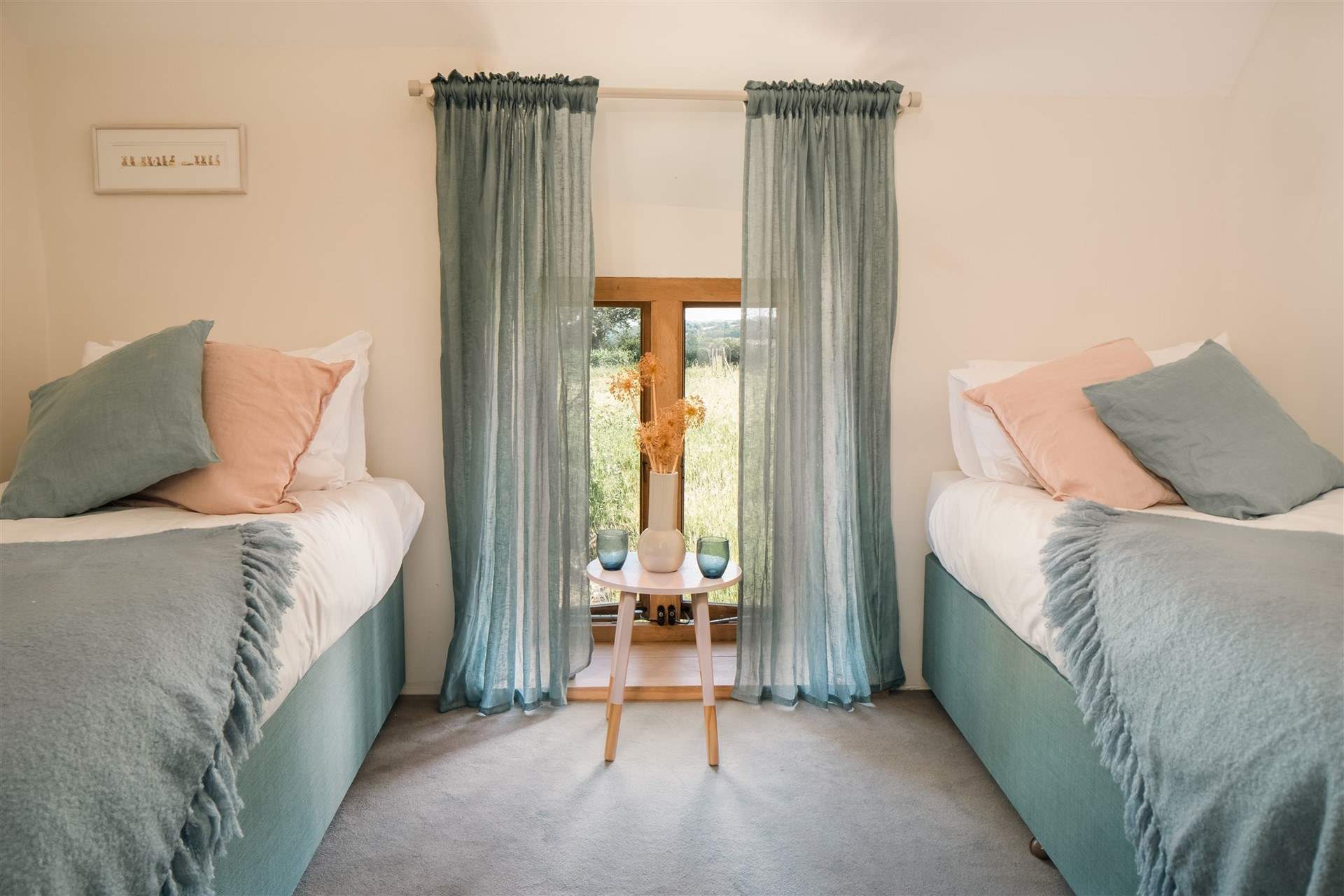 Bedroom two can be made up as a twin room, or a king-sized double on request.