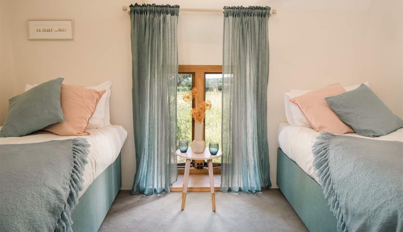 Bedroom two can be made up as a twin room, or a king-sized double on request.