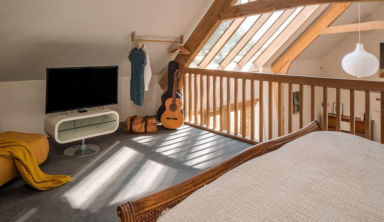 Bedroom three offers the option of TV in bed.