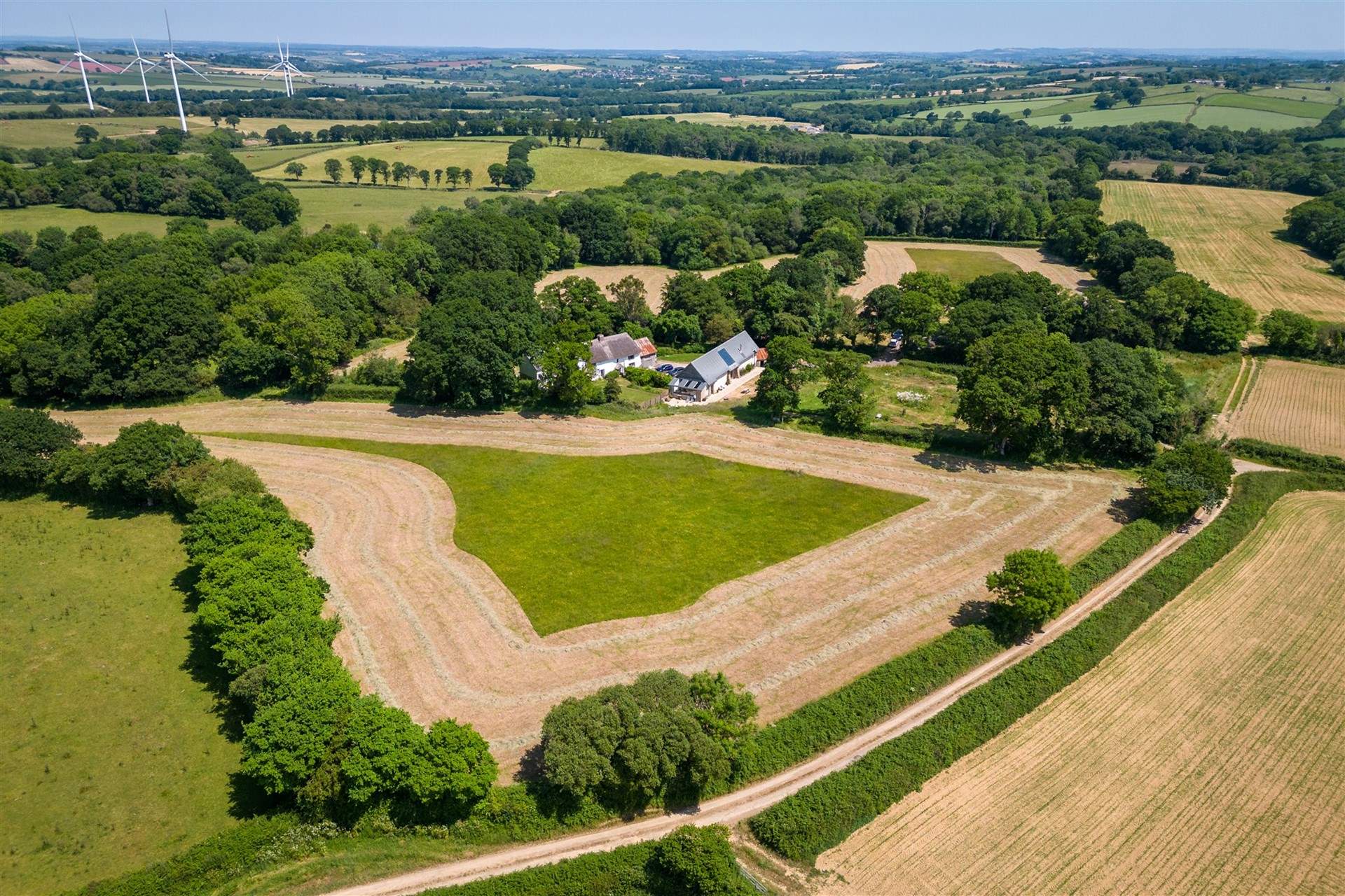 Ariel view of The Swallows and the glorious countryside which surrounds them. Also, the great news is you are not totally alone.