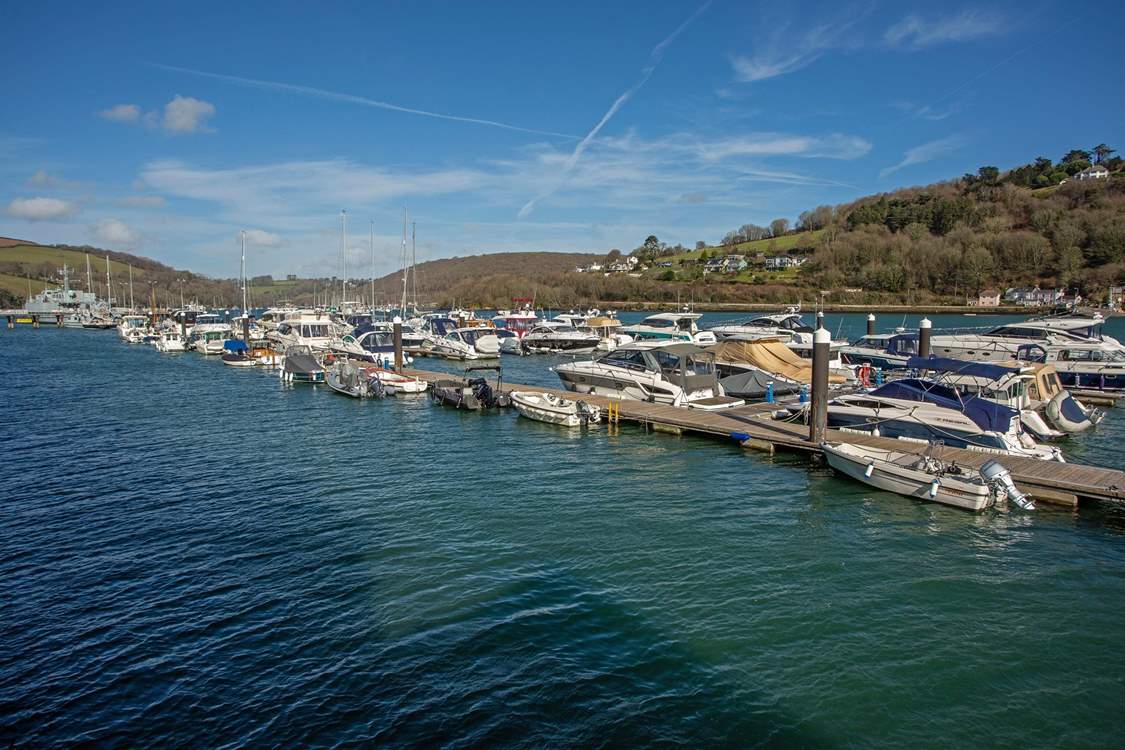 The River Dart in Dartmouth teems with watercraft.