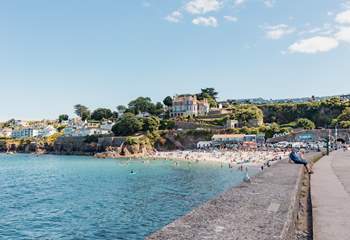 The Blue Flag Breakwater Beach in Brixham.