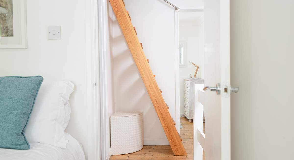 These ladder steps lead to bedroom 3 and they may only be used by children aged 12 and over.