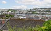 There are fabulous views from 'The Lookout' deck area over the roof tops towards Falmouth Bay.  - Thumbnail Image