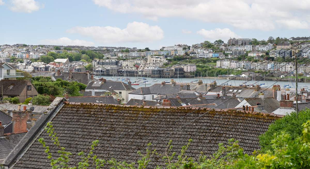 There are fabulous views from 'The Lookout' deck area over the roof tops towards Falmouth Bay. 