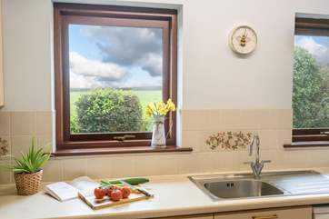 Gaze across the rolling fields towards the coast...