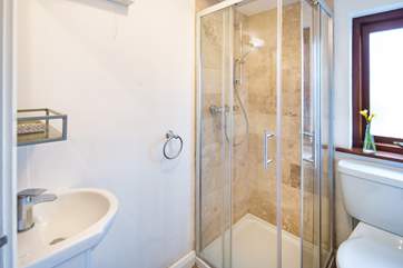 Handy shower-room after a day on the beach.
